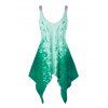 Débardeur Mouchoir Teinté Grande-Taille - Turquoise Moyenne 2X