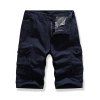 Short Cargo Lettre Jointif avec Multi-Poches - Bleu profond 36