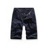 Short Cargo Imprimé avec Multi-Poches - Bleu profond 34