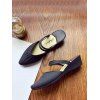 Sandales en Couleur Unie Bout Pointu à Talon Compensé - Noir EU 39