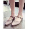 Sandales en Couleur Unie Bout Pointu à Talon Compensé - Rose clair EU 38