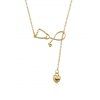 Collier Evidé en Forme de Cœur Stéthoscope - Or 