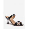 Sandales en Couleur Unie en PU à Talon Aiguille - Noir EU 39