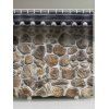 Rideau de Douche Imperméable Mur en Pierres Imprimé - multicolor W71 X L79 INCH