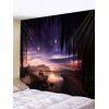 Tapisserie Murale Décorative Amoureux Coucher du Soleil Imprimé - Violet Prune W91 X L71 INCH