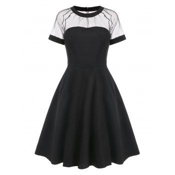 Image of Organza Insert Flare Party Dress