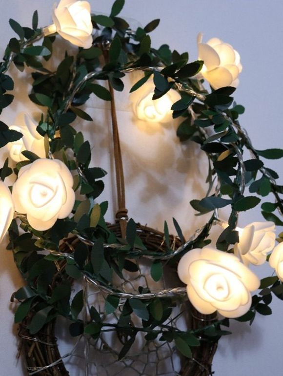 Lampe LED Décorative Vigne de Fleur et Rose 3 Mètres - multicolor A 