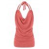Débardeur Bénitier en Avant Grande-Taille à Col Halter - Rouge à Lèvres Rose 2X