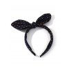Bandeau Rayé Géométrique Nœud Papillon Imprimé - Cadetblue 