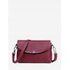 Sac à Bandoulière Couronne en Couleur Unie - Rouge Vineux 