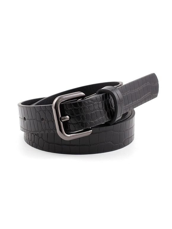 Ceinture Texturée Bouclée Carrée - Nuit 