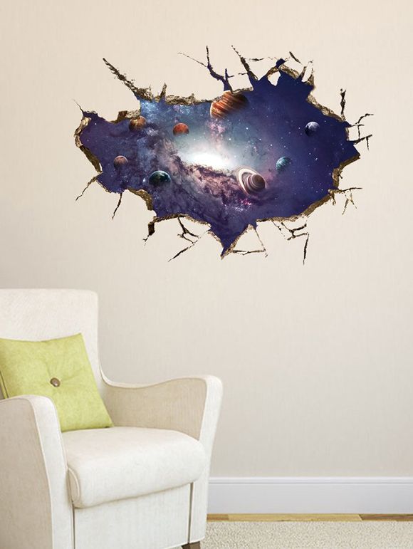 Autocollant Mural Décoratif Univers Planète Imprimée - multicolor 50*70CM