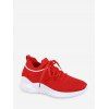 Chaussures de Sport Rayées Respirantes en Maille - Rouge Lave EU 40
