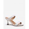 Sandales en Couleur Unie en PU à Talon Aiguille - Blanc EU 38