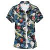 Chemise Arbre de Palmier Florale Boutonnée - multicolor A L