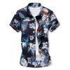 Chemise Hawaïenne Fleurie Imprimée à Manches Courtes - multicolor A XS