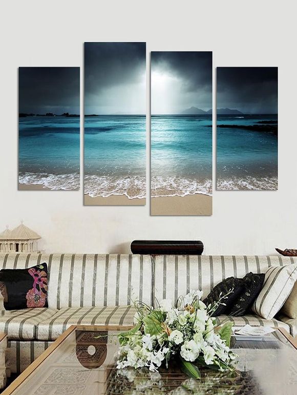 Peintures Fendues Motif Vague et de Plage Sans Cadre - multicolor A 2PCS X 12 X 24,2PCS X 12 X 31 INCH( NO FRAME )