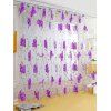 Rideaux de Fenêtre Fleur Imprimée Un Panneau - Violet Prune 100*200CM