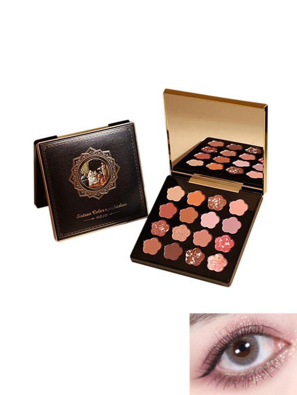 

Floral Shaped Glitter Eyeshadow Kit, Multi-b