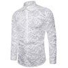 Chemise Boutonnée Transparente à Ourlet Effrangé - Blanc XL