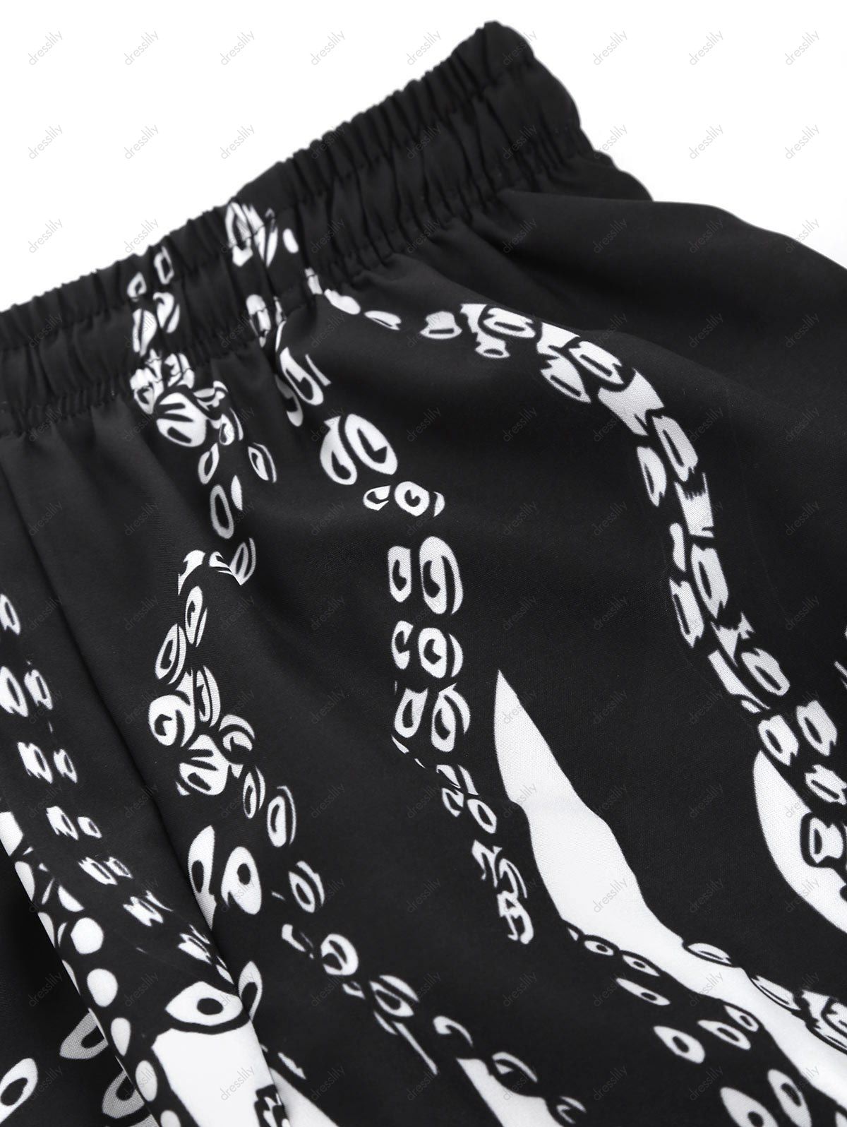 [24% OFF] 2020 Casual Octopus Print Shorts In BLACK | DressLily