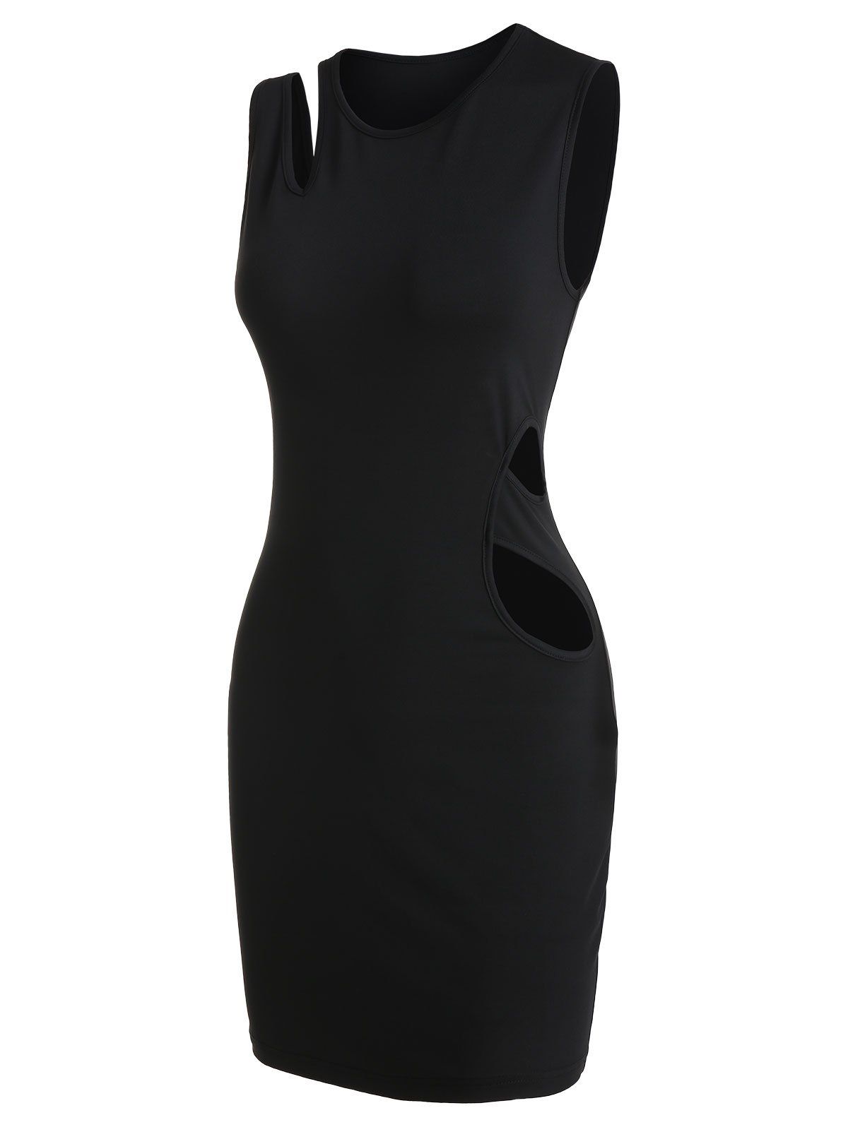 black cut out bodycon dress