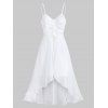 Robe Haute Basse Sanglée en Mousseline Insérée - Blanc XL