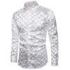 Chemise Boutonnée Transparente Zigzag Texturée - Blanc L