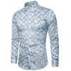 Chemise Boutonnée Transparente Zigzag Texturée - Gris M