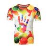 T-shirt Empreinte Colorée à Manches Courtes - multicolor A XS