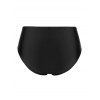 Plus Size Halter Floral Print Cinched Tankini Swimwear - BLACK 1X