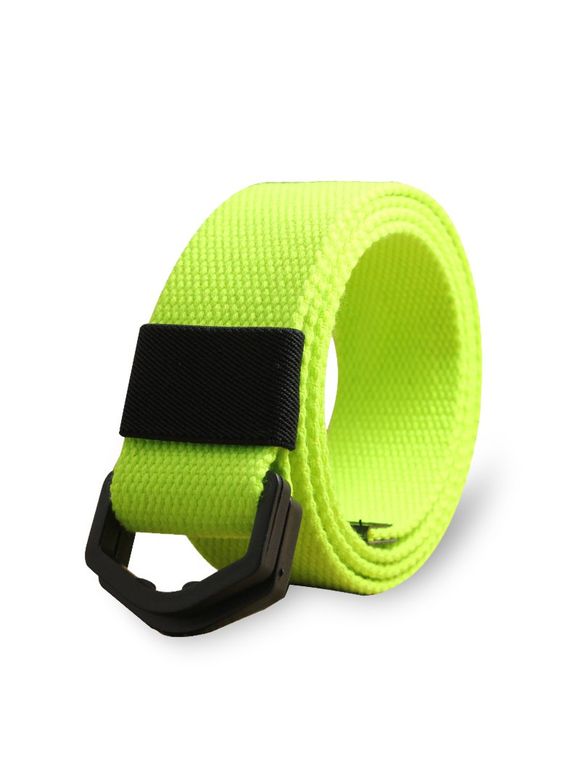 Canvas Sport Style Buckle Belt - GREEN YELLOW 