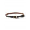 Ceinture Bouclée en Forme de Lettre D en Fausse Perle - Noir 