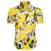 Chemise Fleurs de Plage Imprimée à Manches Courtes - multicolor XL