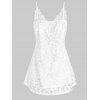 Débardeur en Dentelle Floral Grande Taille - Blanc Lait 4X