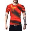 T-shirt Etoile Imprimée à Col Rond - Rouge XL