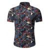 Chemise à Manches Courtes Motif Géométrique - Ardoise bleue L