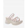 Sandales Plate-forme à Bretelle Convertible - Beige EU 37