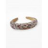 Bandeau Epaisse Créatif Motif Fleuri en Tissu - café lumière 