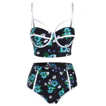 

Sunflower Moulded High Waisted Bikini Swimwear, Tron blue