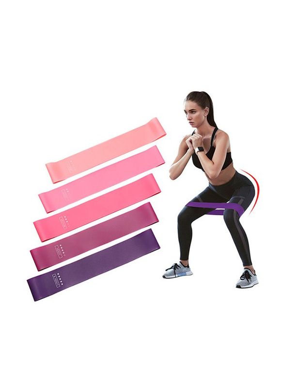 Bandes de Latex Élastiques pour Yoga 5 Pièces - multicolor A 
