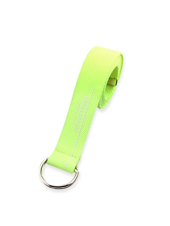 Ceinture Anneau Lettre D Imprimée à Double Boucles avec Anneau en D - Vert Thé 