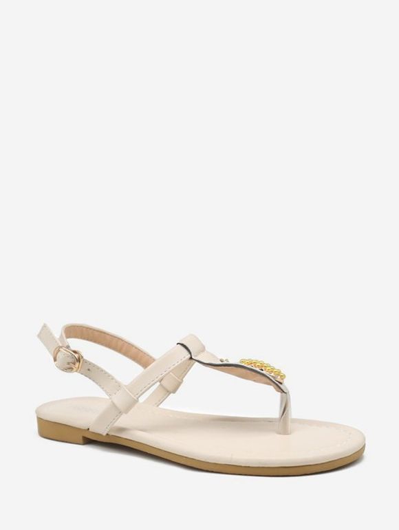 Sandales Bride à Cheville Ananas Détaillé - Blanc EU 39