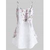 Haut Camisole en Mousseline de Soie à Imprimé Floral - Blanc S