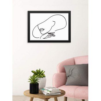 

Home Decoration Beauty Sketch Print Wall Poster, Black