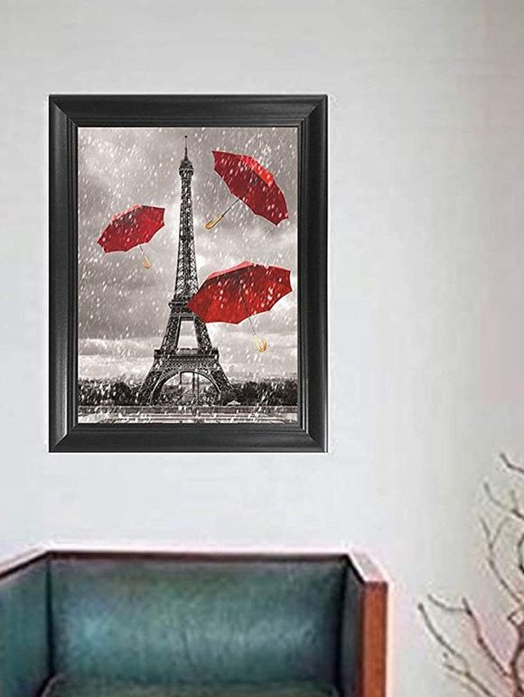 Affiche Murale Motif de Tour Eiffel Décoration de la Maison - Gris 30*40CM