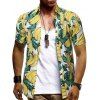 Chemise Hawaïenne Banane Imprimé à Manches Courtes - multicolor XL