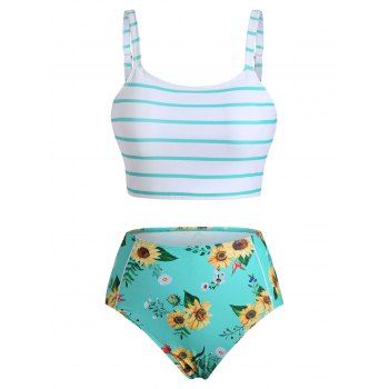 

Striped Sunflower Tankini Swimwear, Celeste