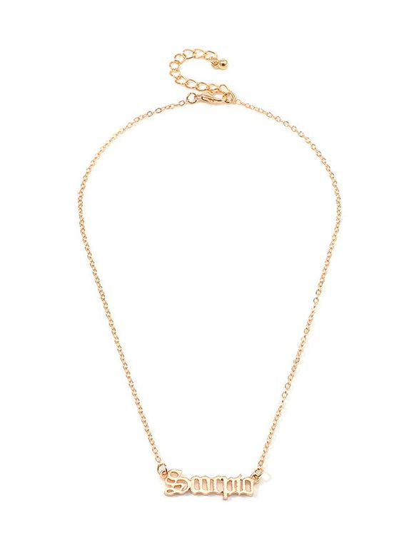 Collier Horoscope Lettre Evidé - Or SCORPIO