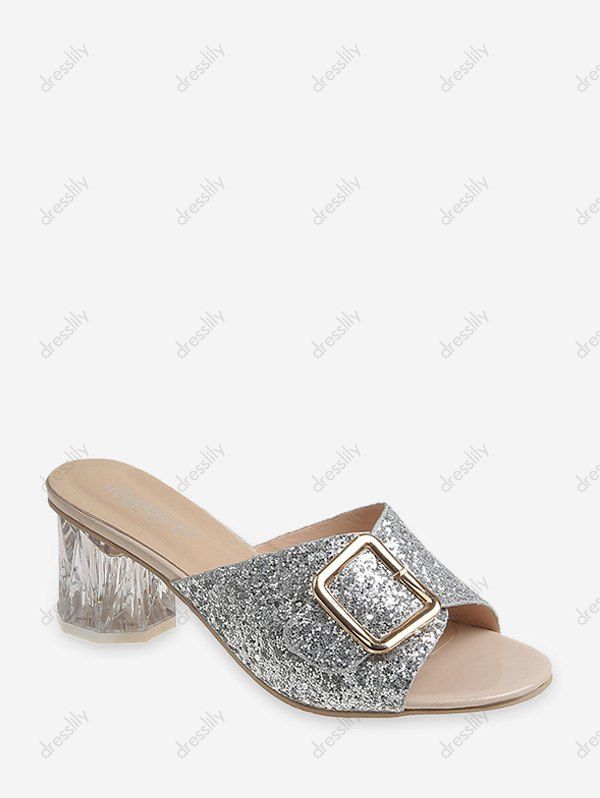 clear glitter slides